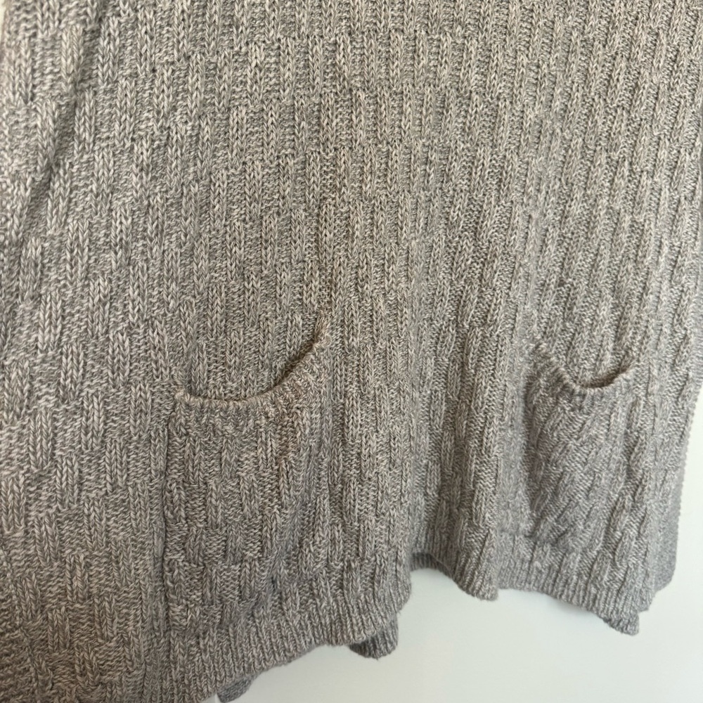 Chico’s Black Label Gray Turtleneck Open Poncho Sweater - Picture 3 of 6